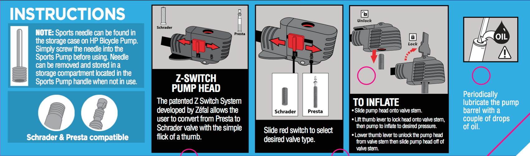 Zefal 6-Piece Bike Accessories Starter Pack 2.0 (Mini Hand Pump
